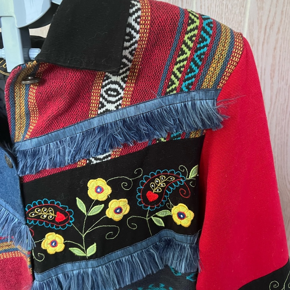 Alex Kim Multicolor Patchwork Vintage Jacket - Picture 7 of 9